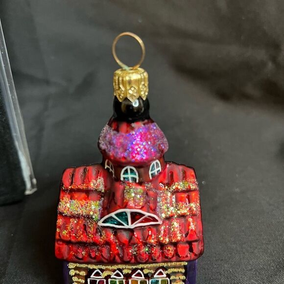 Vintage Christopher Radko Chapel Hill Glass Church Christmas Ornament 1997 Polan - Picture 4 of 12